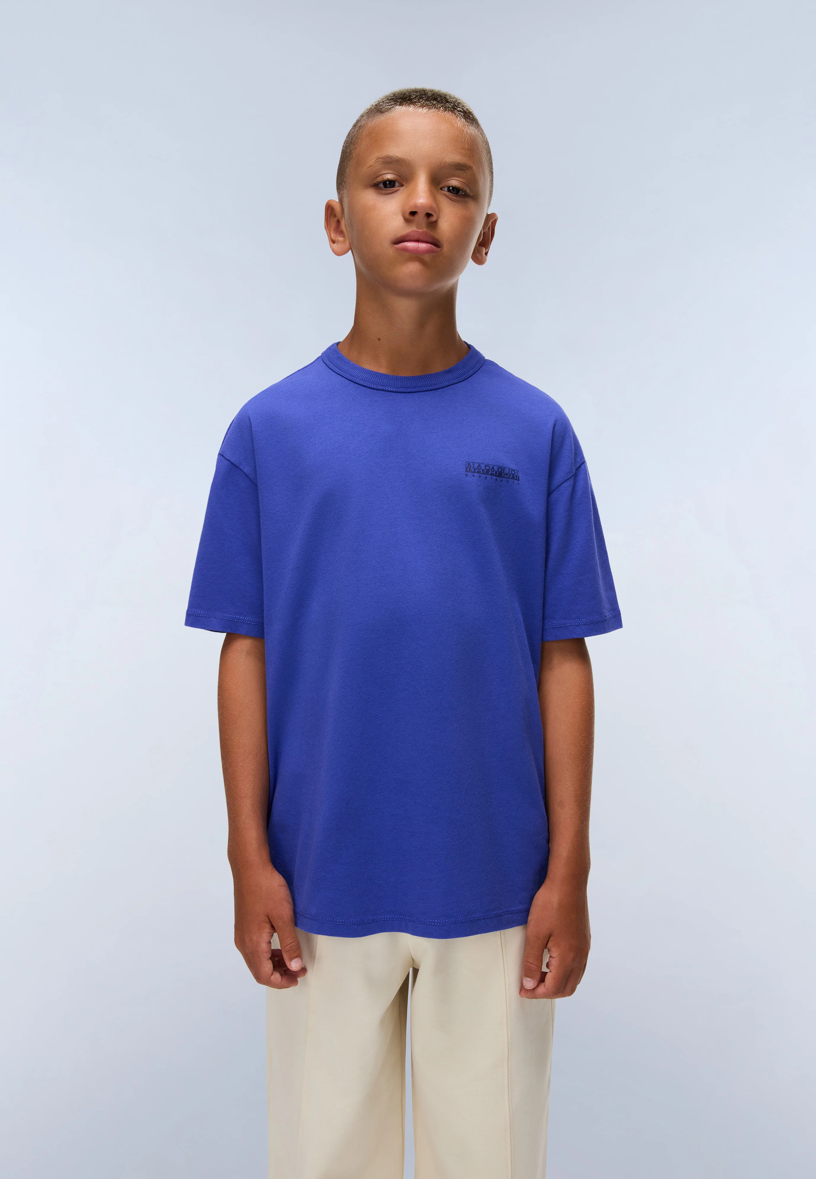Camiseta de Malha Ahr com Mangas Curtas (4-16 Anos)