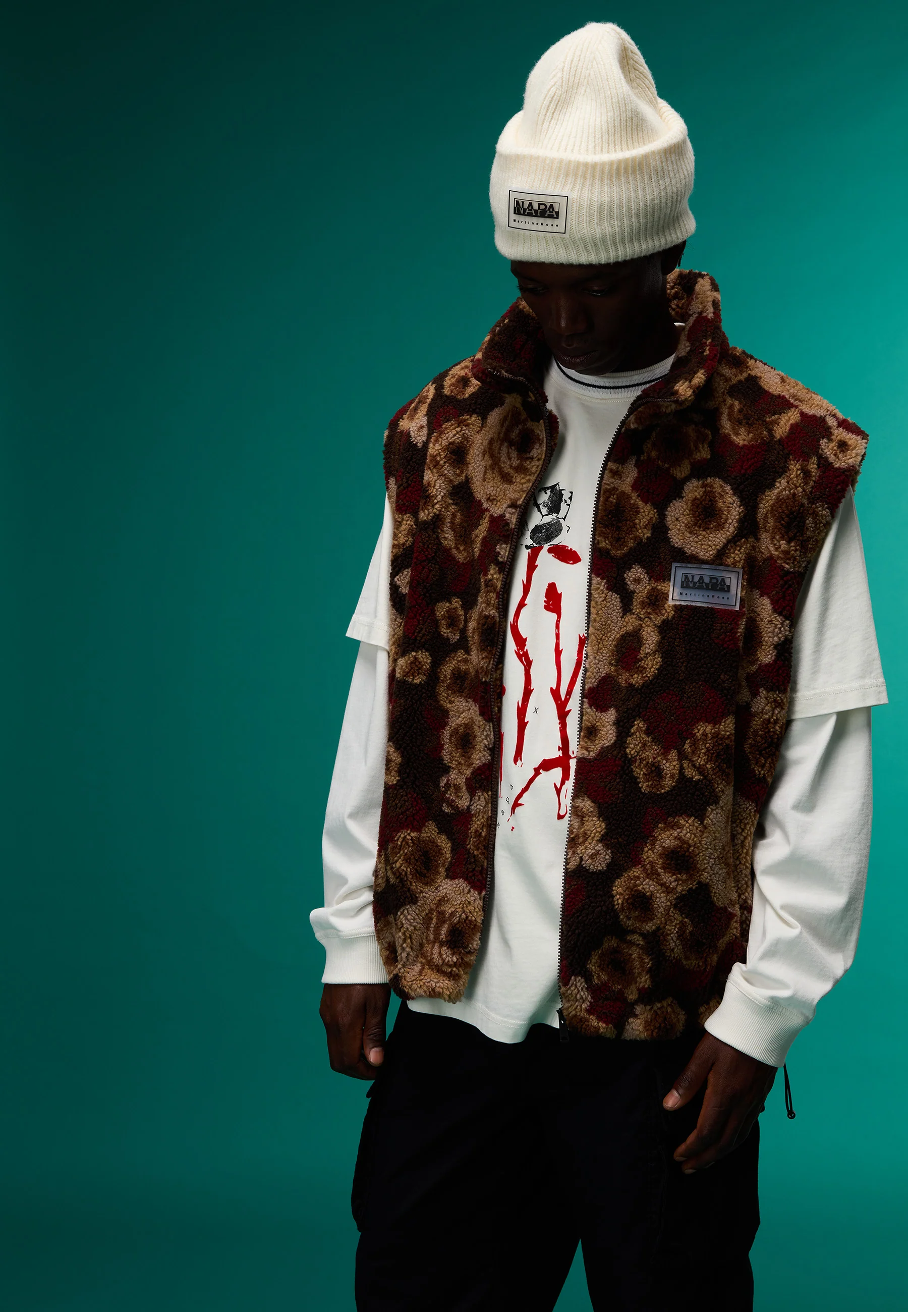 Vest de Fleece Jacquard Emin