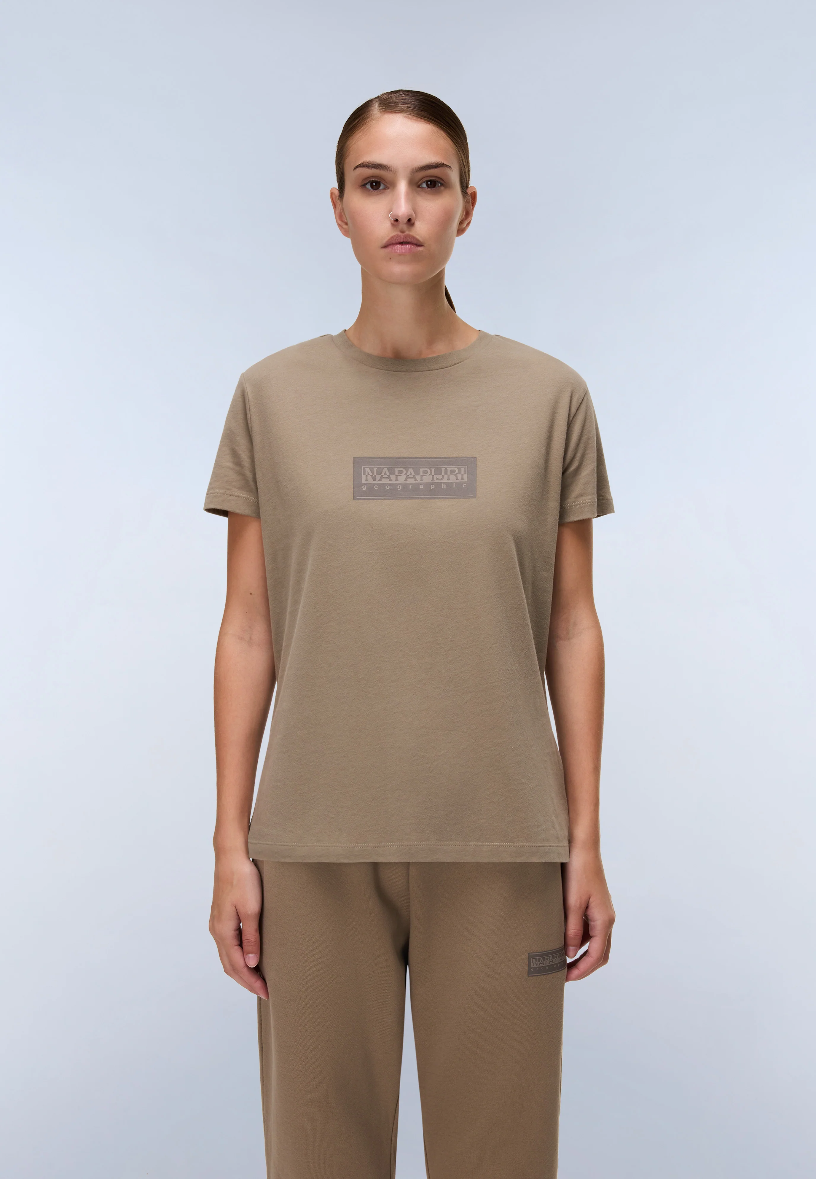 Camiseta de Manga Curta com Logotipo Box